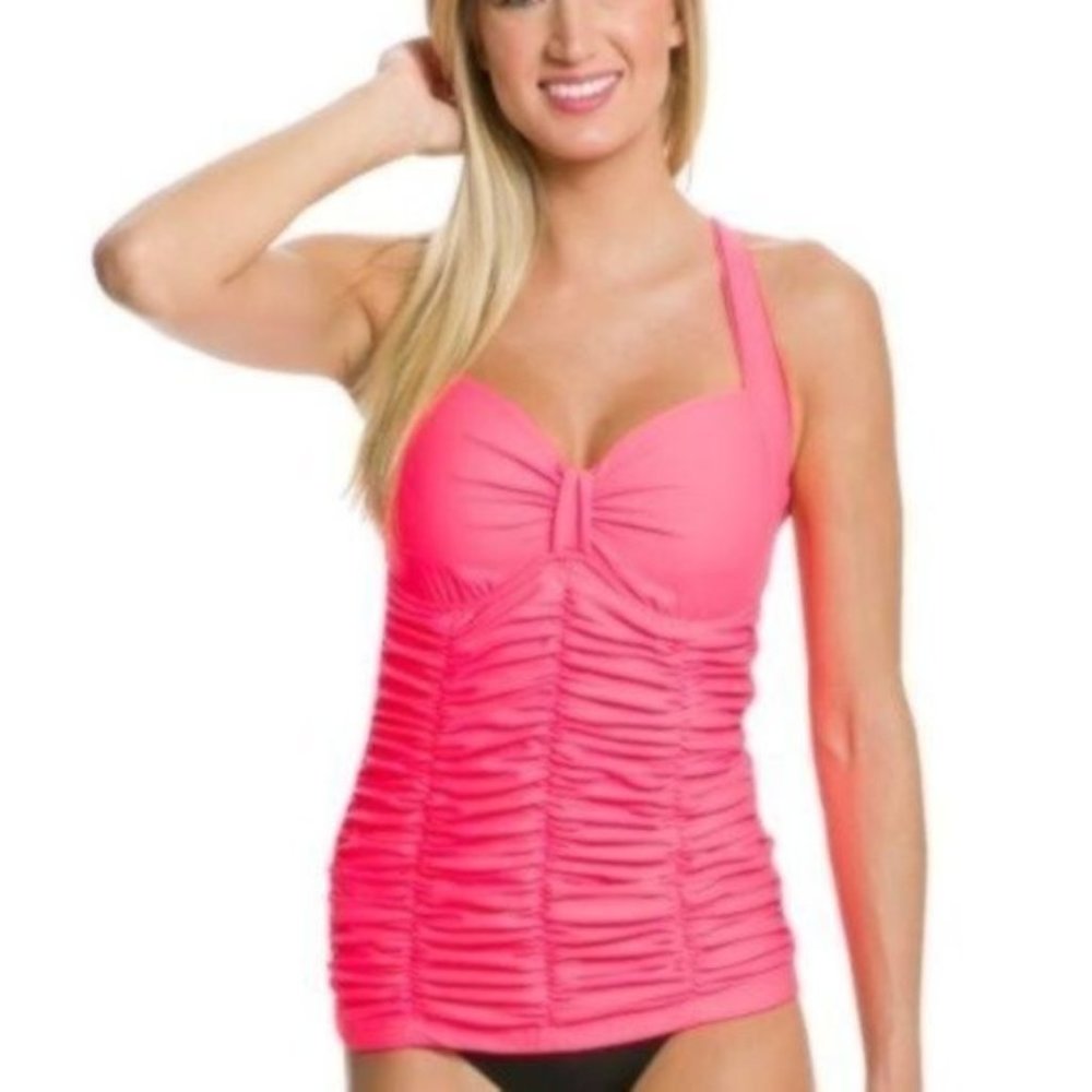 Seafolly SINGLET DD Cup Halter Tankini Top 6